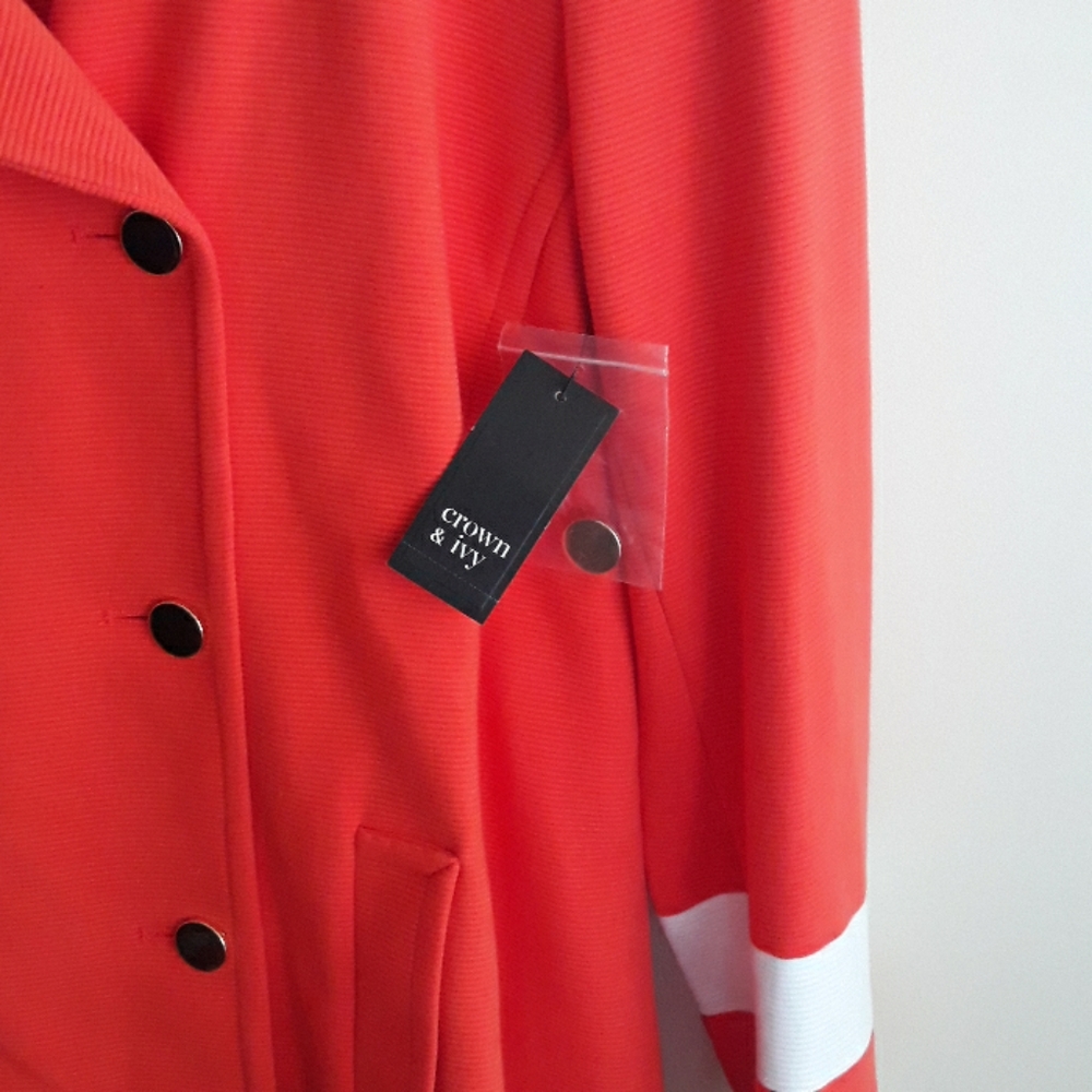 Crown and Ivy Orange Coat Button Up - Picture 5 of 7